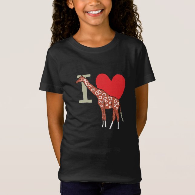 Camiseta Eu Amo Girafas (Frente)