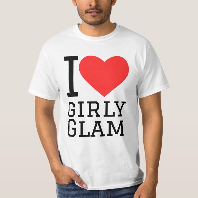 Camiseta Eu amo glamour feminino (Frente)