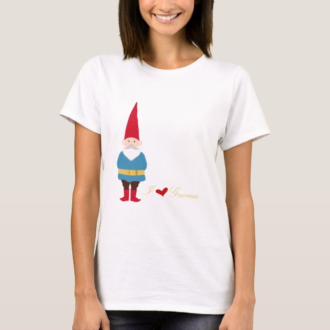 Camiseta Eu amo gnomos (Frente)