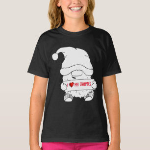Camiseta Eu Amo Gnomos Natal