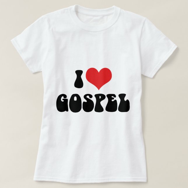 Camiseta Eu Amo Gospel (Frente do Design)