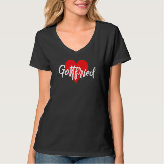Camiseta Eu amo Gottfried primeiro nome Amor Coração