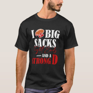 Camiseta Eu Amo Grandes Sacks Extremidades Apertadas Fortes