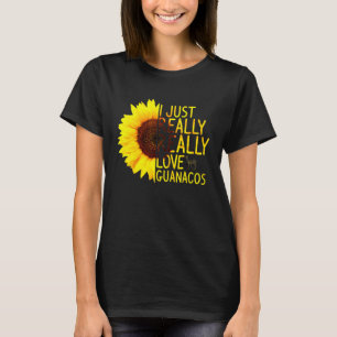 Camiseta Eu Amo Guanacos Mulheres Homens Alpaca Sunfl