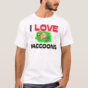 Camiseta Eu amo guaxinins