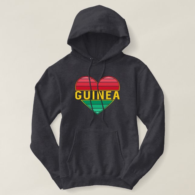 Camiseta Eu Amo Guiné, Coração Guineense (Frente do Design)
