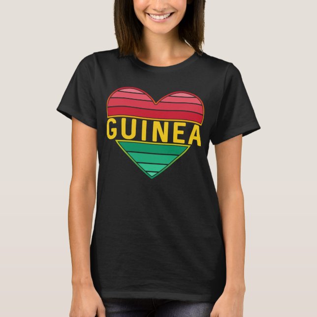 Camiseta Eu Amo Guiné, Coração Guineense (Frente)