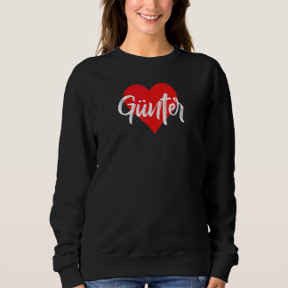 Camiseta Eu amo Günter Primeiro nome Amor Coração