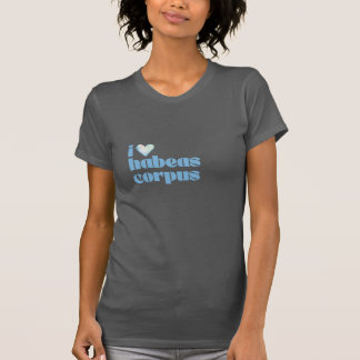 Camiseta eu amo habeas corpus blue em cinzas escuras