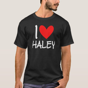 Camiseta Eu Amo Haley Name Personalised Girl Woman Bff Frie