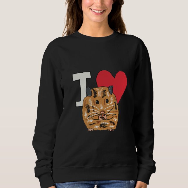 Camiseta Eu Amo Hamsters (Frente)
