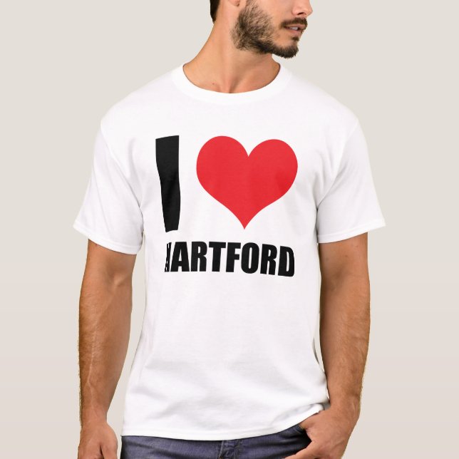 Camiseta Eu amo Hartford (Frente)
