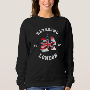 Camiseta Eu Amo HAVERING Crachá da Bandeira da Cidade de Lo