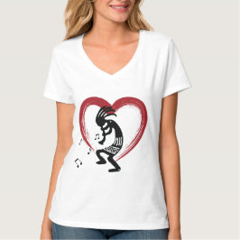 Camiseta Eu amo Heart Kokopelli