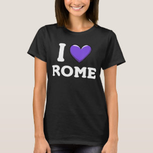 Camiseta Eu amo Heart Roma Italy