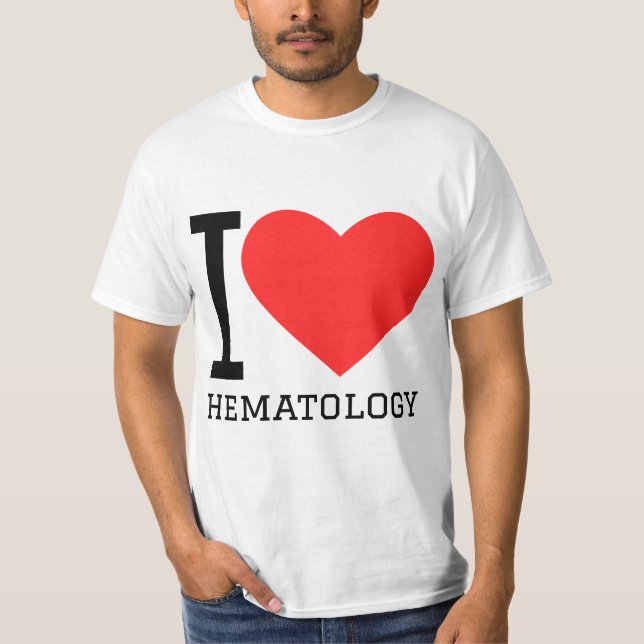 Camiseta Eu amo hematologia  (Frente)