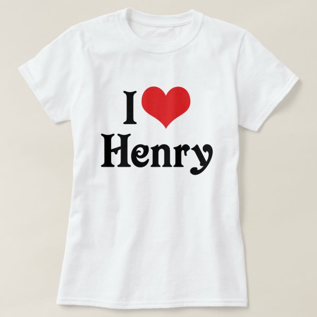 Camiseta Eu Amo Henry (Frente do Design)