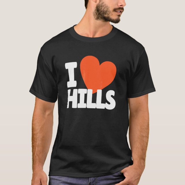 Camiseta Eu Amo Hills Heart Hills (Frente)