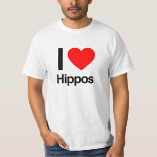 Camiseta eu amo hipopótamos