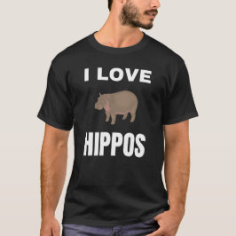 Camiseta Eu amo Hippos