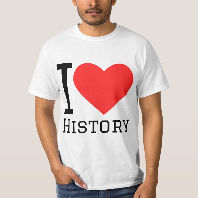 Camiseta Eu amo história  (Frente)