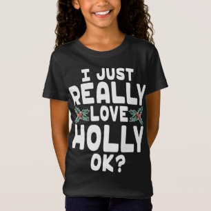 Camiseta Eu Amo Holly OK - Feliz Natal Holly