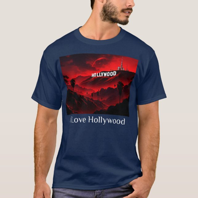 Camiseta Eu Amo Hollywood (Frente)