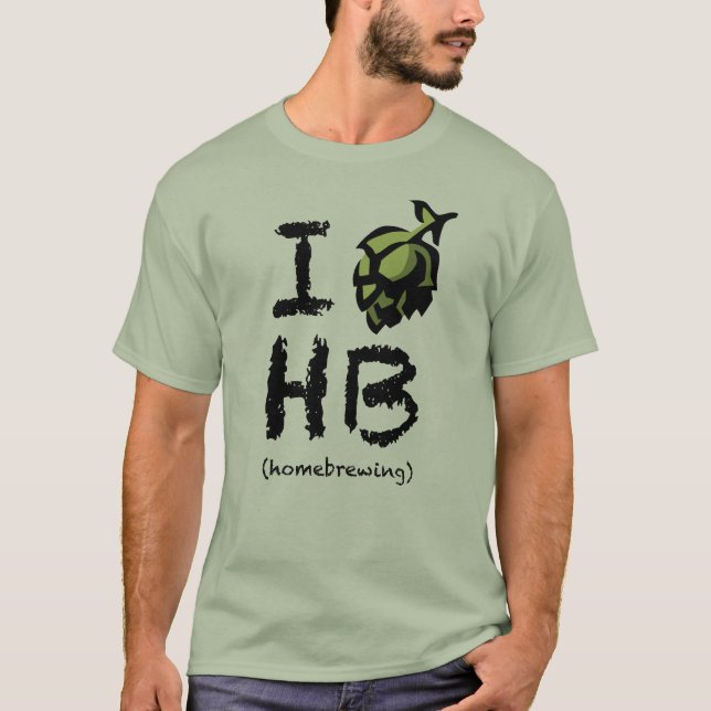 Camiseta Eu amo Homebrewing (Frente)