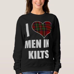 Camiseta Eu Amo Homens Em Quilôs Xadrez Real Stewart Tartan