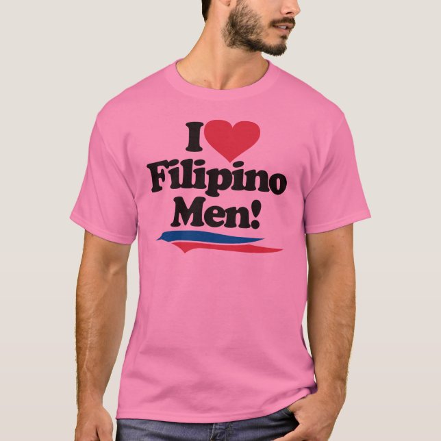 Camiseta Eu amo homens filipinos (Frente)