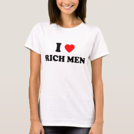 Camiseta Eu Amo Homens Ricos