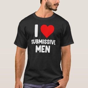 Camiseta Eu Amo Homens Submissivos Coração Vermelha Adoro M
