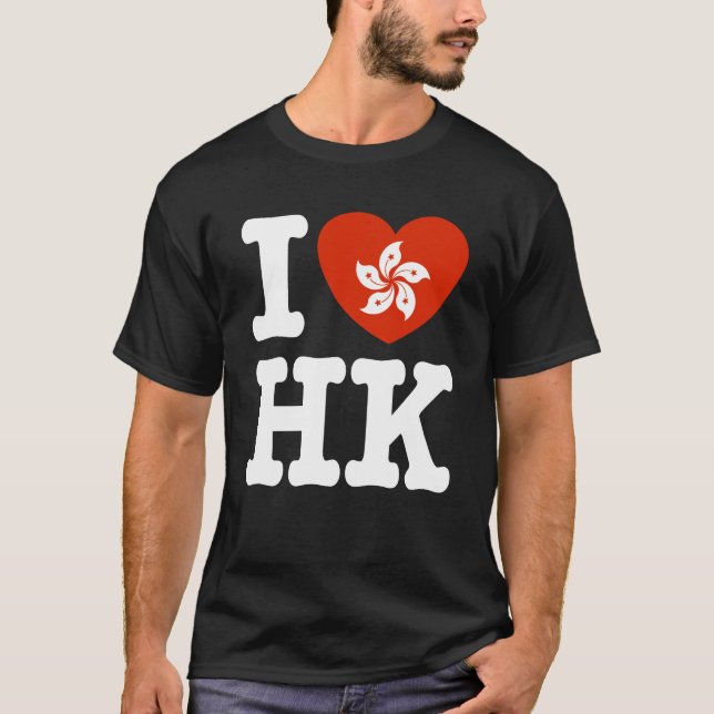 Camiseta Eu Amo Hong Kong (Frente)