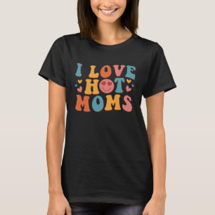 Camiseta Eu Amo Hot Mães Groovy Vintage Trendy Na moda 2