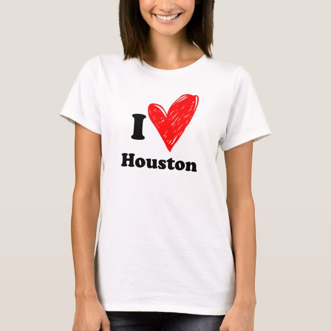 Camiseta Eu amo Houston (Frente)