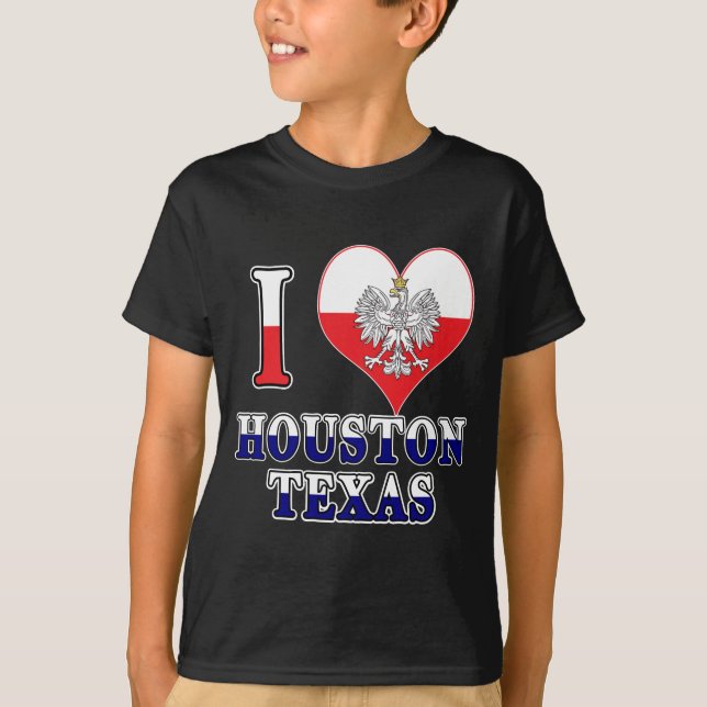 Camiseta Eu amo Houston Texas (Frente)