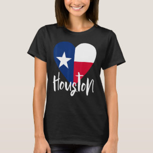 Camiseta Eu Amo Houston Texas Tx Flag Lonestar Heart