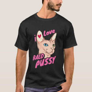 Camiseta Eu Amo Humor Adulto Careca Piada Gato Careca Engra
