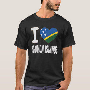 Camiseta Eu Amo Ilhas Salomão Coração Souvenir Amantes Orgu