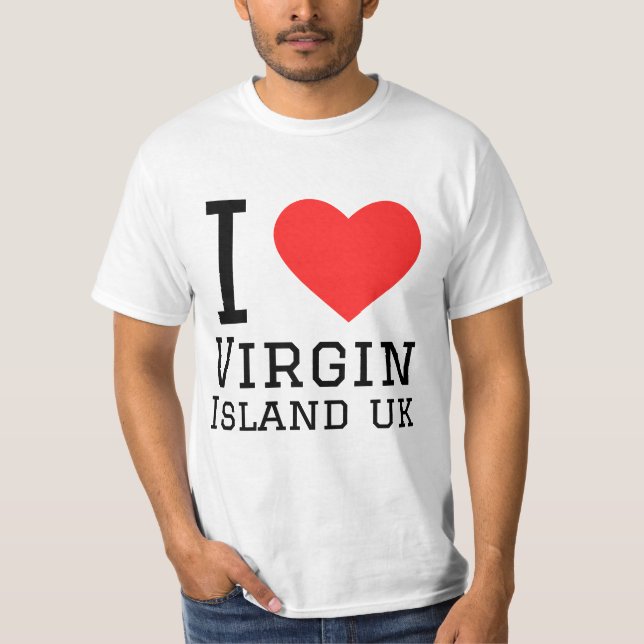 Camiseta Eu amo Ilhas Virgens Britânicas (Frente)