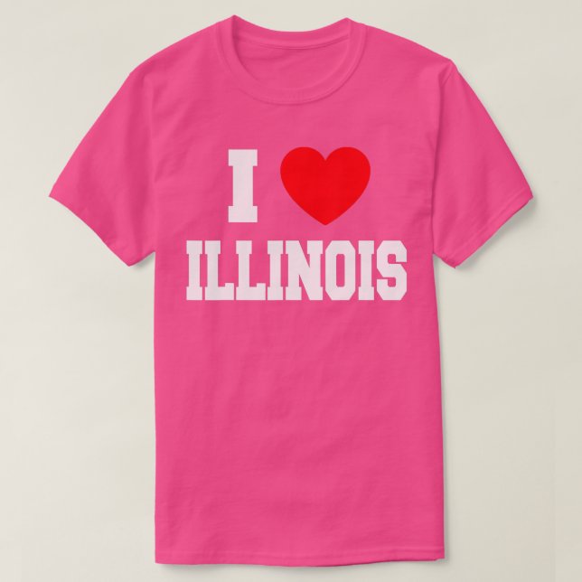 Camiseta Eu Amo Illinois (Frente do Design)