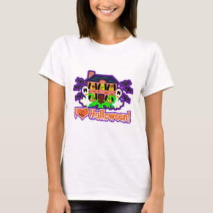 Camiseta Eu Amo Ilustração Epic House Assombrada De Hallowe