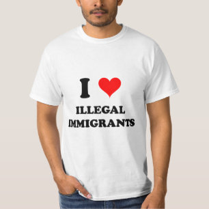 Camiseta Eu amo imigrantes ilegais