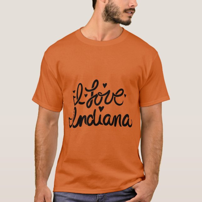 Camiseta Eu amo Indiana 1 (Frente)