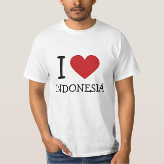 Camiseta Eu amo Indonésia