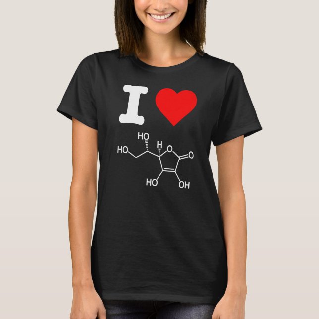 Camiseta Eu Amo Ingredientes De Vitamina C Skincare Acne Ch (Frente)