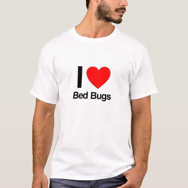 Camiseta eu amo insetos de cama (Frente)