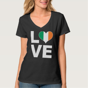Camiseta Eu amo Irlanda Heart Flag Irlanda