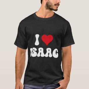 Camiseta Eu Amo Isaac I Heart Isaac Dia de os namorados