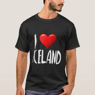 Camiseta Eu Amo Islândia - Viajante